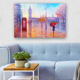 Wallity Cuadro Decorativo de Vidrio Templado Multicolor 40 x 60 cm